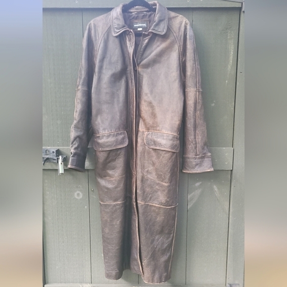 Vintage Maxi Leather Jacket - Picture 1 of 11